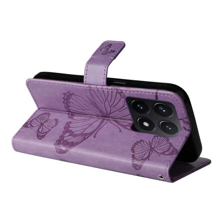 For Xiaomi 14T 3D Butterfly Embossed Pattern Flip Leather Phone Case