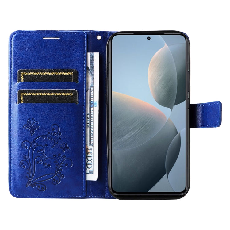 For Xiaomi 14T 3D Butterfly Embossed Pattern Flip Leather Phone Case