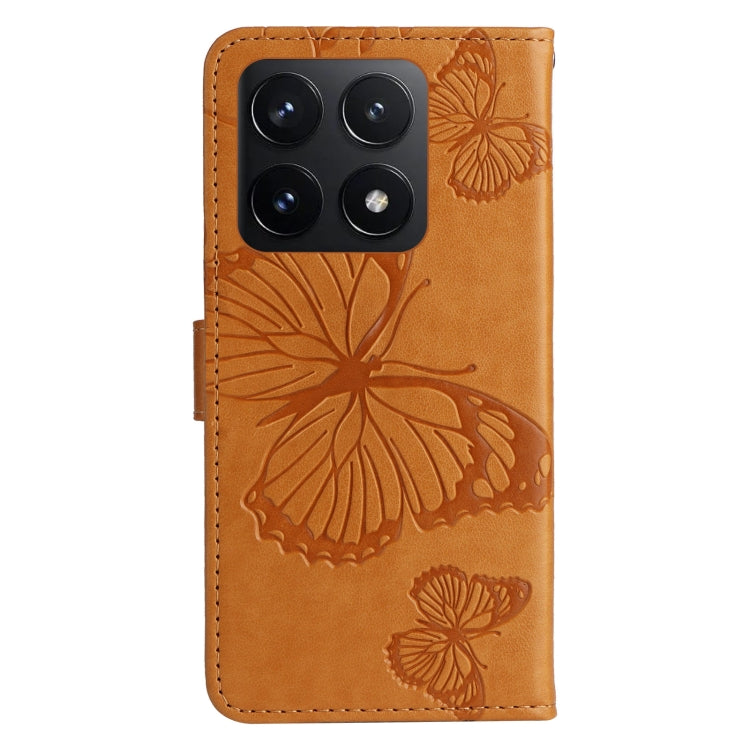 For Xiaomi 14T 3D Butterfly Embossed Pattern Flip Leather Phone Case