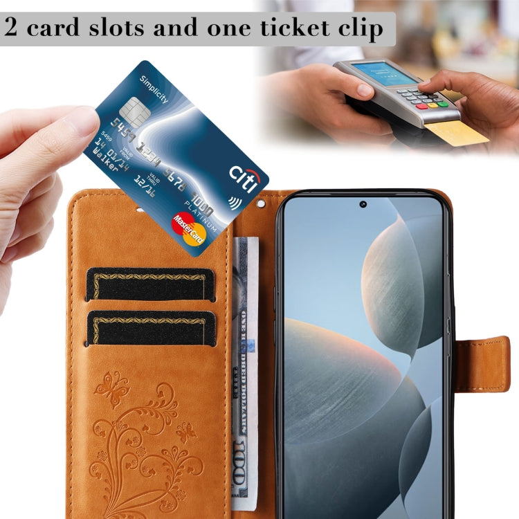 For Xiaomi 14T 3D Butterfly Embossed Pattern Flip Leather Phone Case