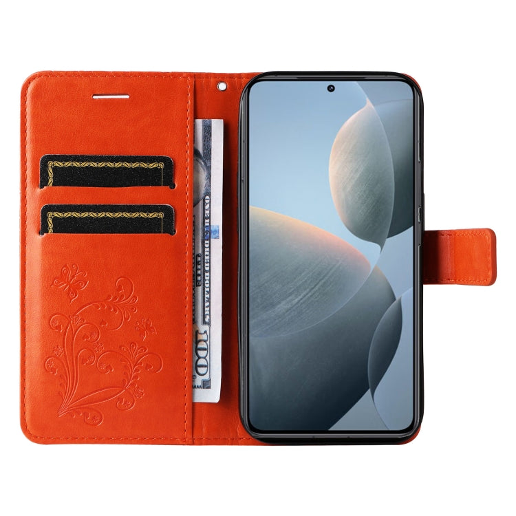 For Xiaomi 14T 3D Butterfly Embossed Pattern Flip Leather Phone Case