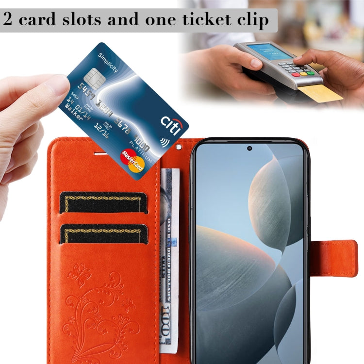 For Xiaomi 14T 3D Butterfly Embossed Pattern Flip Leather Phone Case