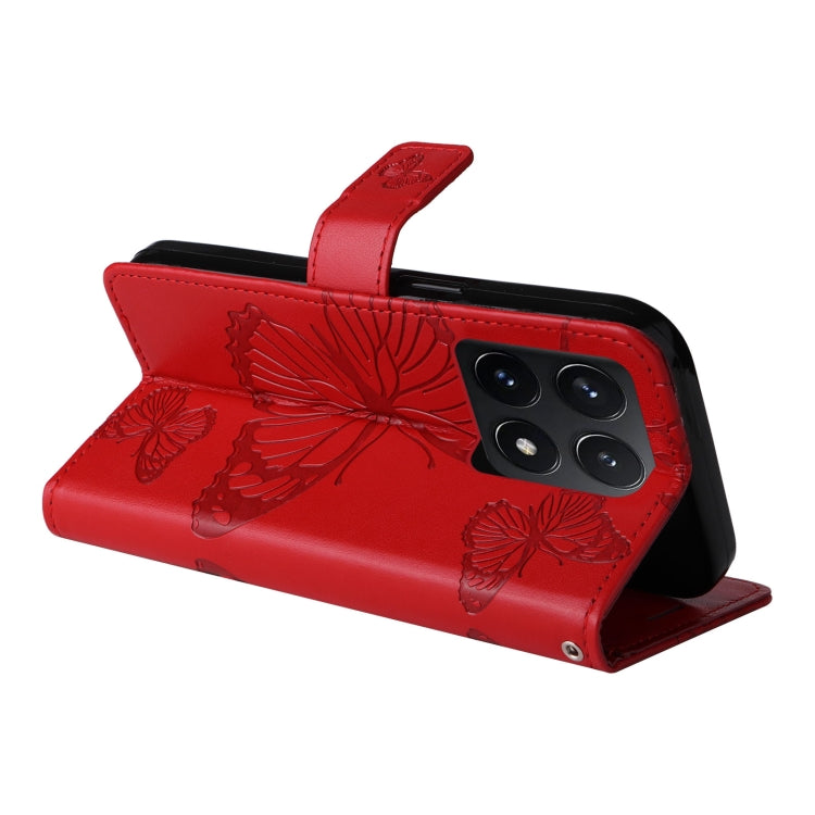 For Xiaomi 14T 3D Butterfly Embossed Pattern Flip Leather Phone Case