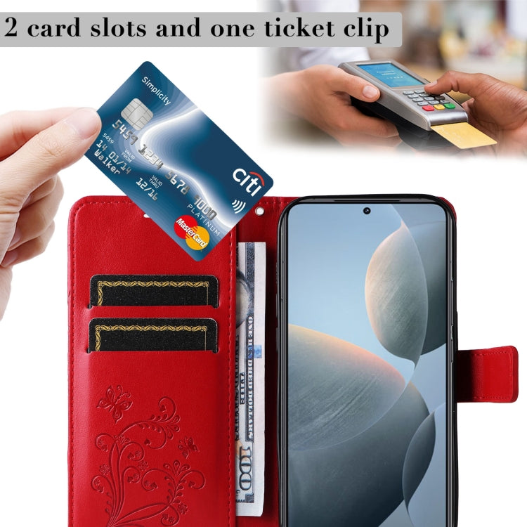 For Xiaomi 14T 3D Butterfly Embossed Pattern Flip Leather Phone Case