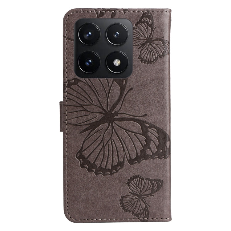 For Xiaomi 14T 3D Butterfly Embossed Pattern Flip Leather Phone Case