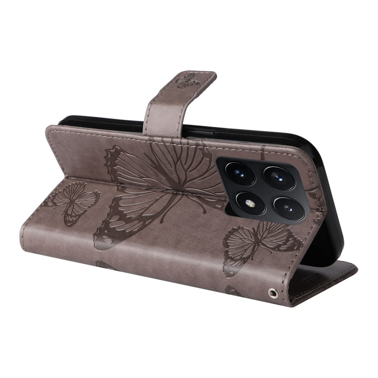 For Xiaomi 14T 3D Butterfly Embossed Pattern Flip Leather Phone Case