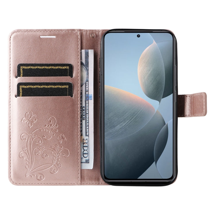 For Xiaomi 14T 3D Butterfly Embossed Pattern Flip Leather Phone Case