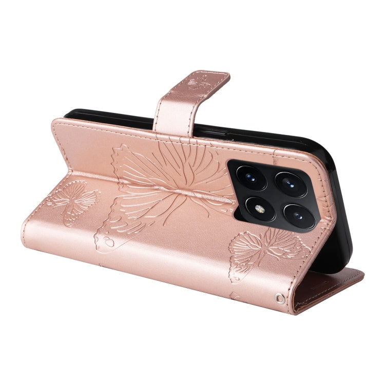For Xiaomi 14T 3D Butterfly Embossed Pattern Flip Leather Phone Case