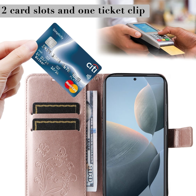 For Xiaomi 14T 3D Butterfly Embossed Pattern Flip Leather Phone Case
