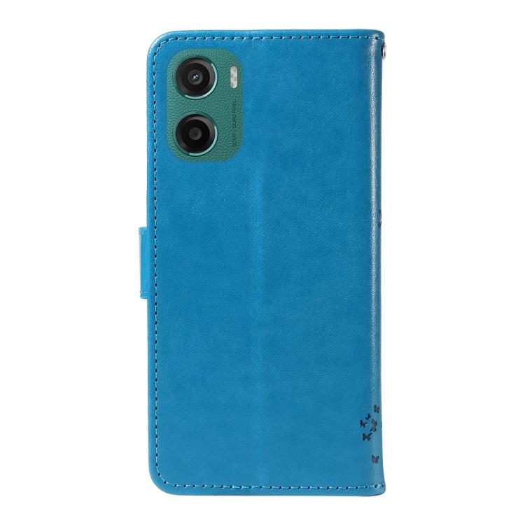 For Motorola Moto G05 Tree & Cat Embossed Pattern Flip Leather Phone Case