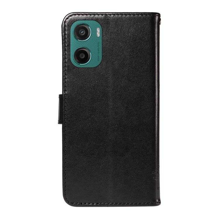 For Motorola Moto G05 Tree & Cat Embossed Pattern Flip Leather Phone Case