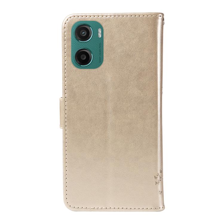 For Motorola Moto G05 Tree & Cat Embossed Pattern Flip Leather Phone Case
