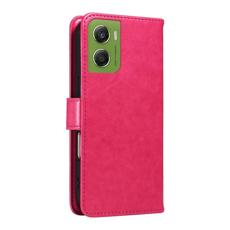 For Motorola Moto G06 4G Tree & Cat Embossed Pattern Flip Leather Phone Case