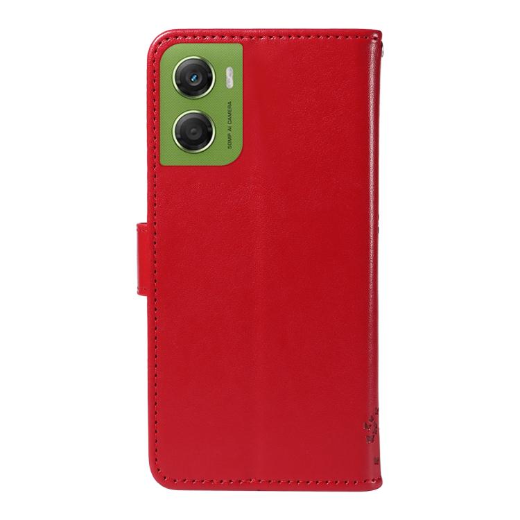 For Motorola Moto G06 4G Tree & Cat Embossed Pattern Flip Leather Phone Case