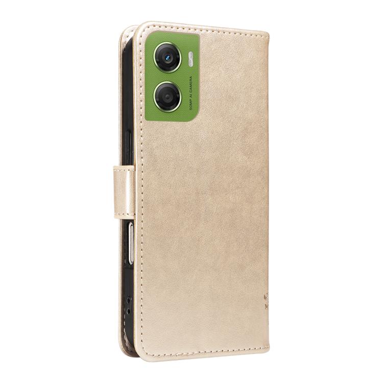 For Motorola Moto G06 4G Tree & Cat Embossed Pattern Flip Leather Phone Case