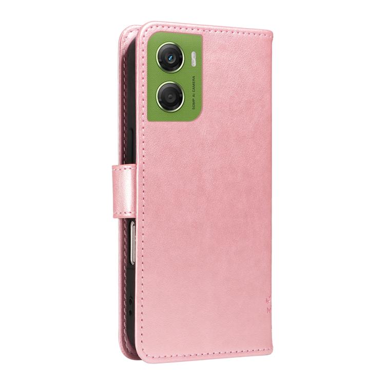 For Motorola Moto G06 4G Tree & Cat Embossed Pattern Flip Leather Phone Case