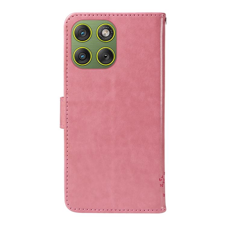 For Motorola Edge 70 5G Tree & Cat Embossed Pattern Flip Leather Phone Case