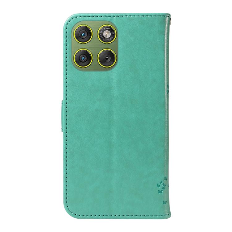 For Motorola Edge 70 5G Tree & Cat Embossed Pattern Flip Leather Phone Case