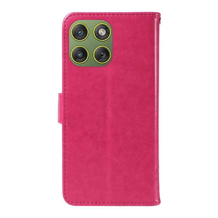 For Motorola Edge 70 5G Tree & Cat Embossed Pattern Flip Leather Phone Case