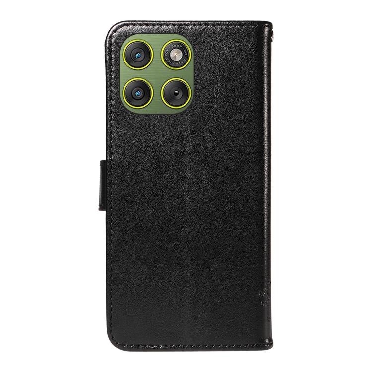 For Motorola Edge 70 5G Tree & Cat Embossed Pattern Flip Leather Phone Case