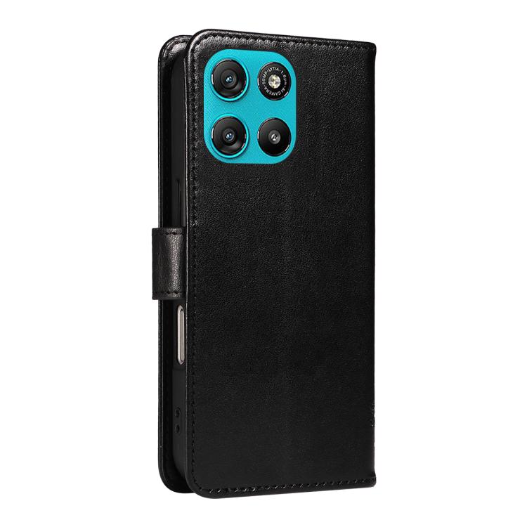 For Motorola Moto G67 Power 5G Tree & Cat Embossed Pattern Flip Leather Phone Case