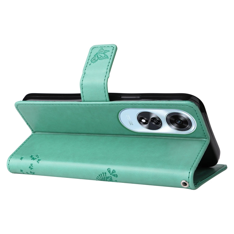 For OPPO A60 4G Global Tree & Cat Embossed Pattern Flip Leather Phone Case