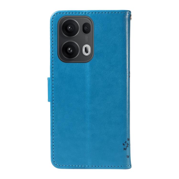 For OPPO Reno13 Pro 5G Global Tree & Cat Embossed Pattern Flip Leather Phone Case