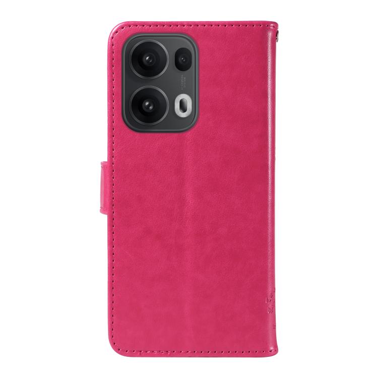 For OPPO Reno13 Pro 5G Global Tree & Cat Embossed Pattern Flip Leather Phone Case