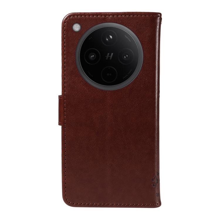 For OPPO Find X8 Global Tree & Cat Embossed Pattern Flip Leather Phone Case