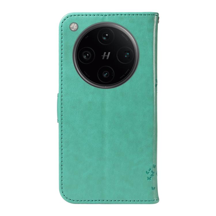 For OPPO Find X8 Pro Global Tree & Cat Embossed Pattern Flip Leather Phone Case