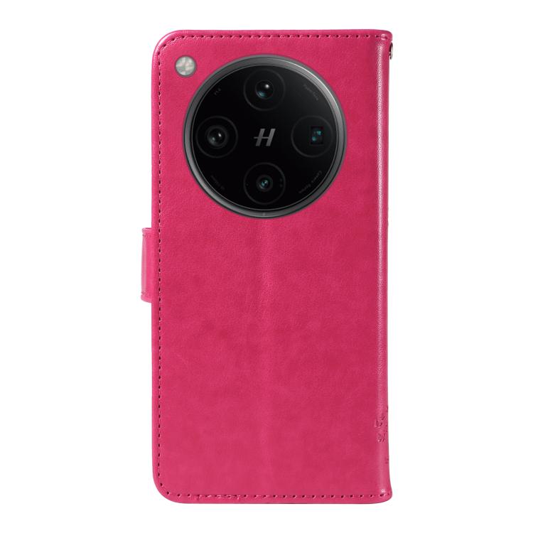 For OPPO Find X8 Pro Global Tree & Cat Embossed Pattern Flip Leather Phone Case