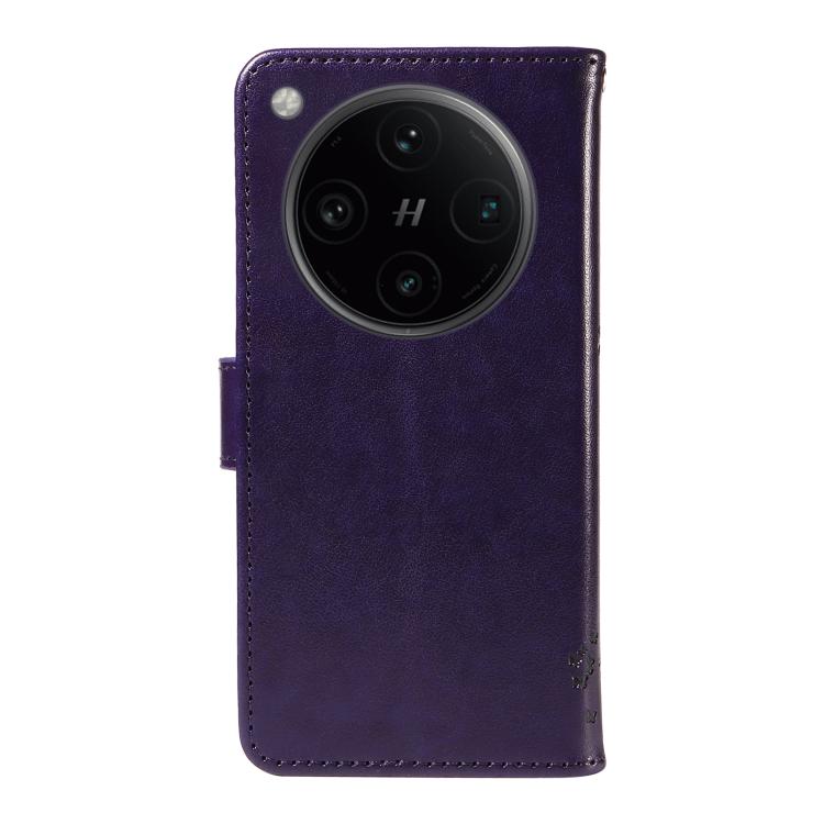 For OPPO Find X8 Pro Global Tree & Cat Embossed Pattern Flip Leather Phone Case