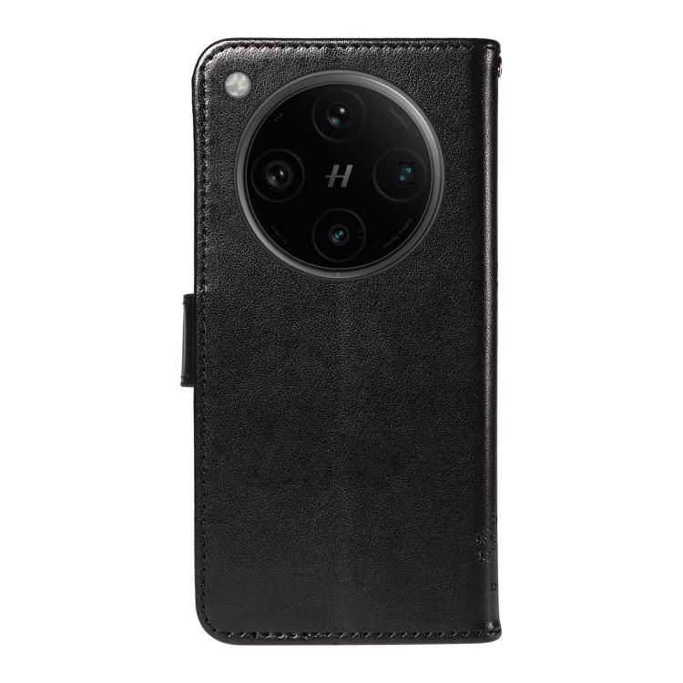 For OPPO Find X8 Pro Global Tree & Cat Embossed Pattern Flip Leather Phone Case
