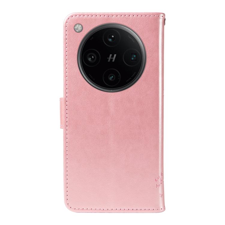 For OPPO Find X8 Pro Global Tree & Cat Embossed Pattern Flip Leather Phone Case