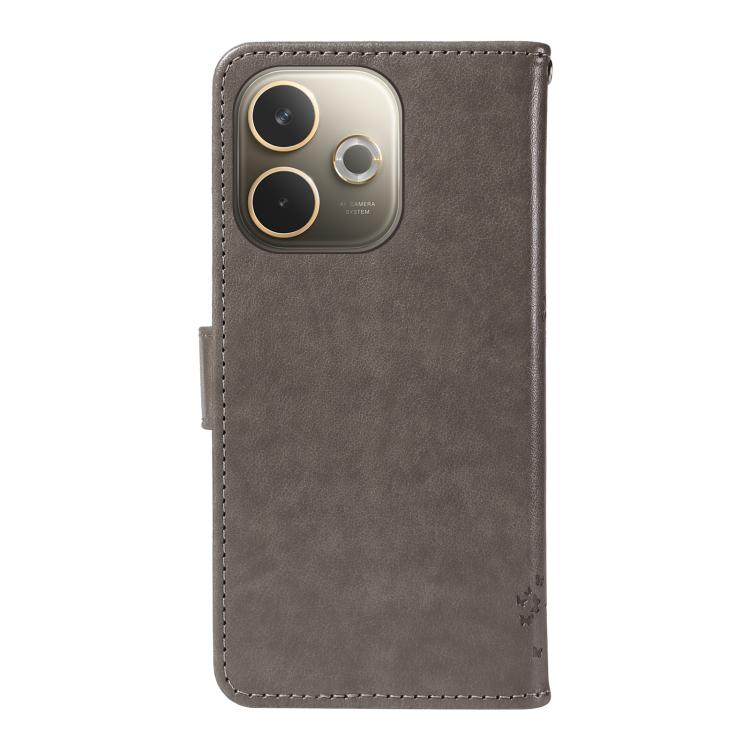 For OPPO A5 Pro 5G Global Tree & Cat Embossed Pattern Flip Leather Phone Case