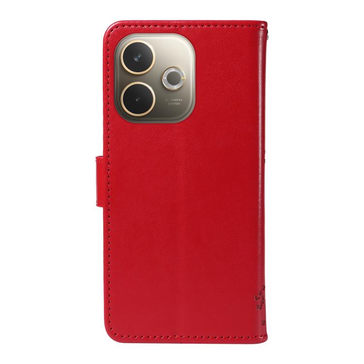 For OPPO A5 Pro 5G Global Tree & Cat Embossed Pattern Flip Leather Phone Case