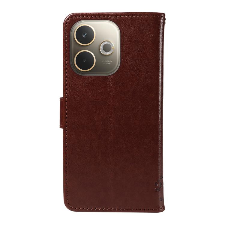 For OPPO A5 Pro 5G Global Tree & Cat Embossed Pattern Flip Leather Phone Case