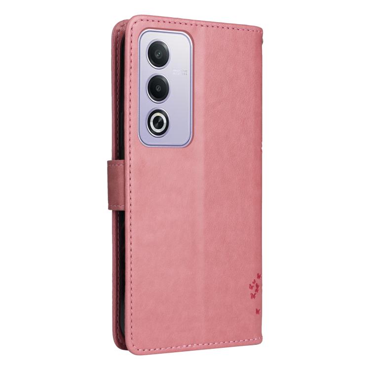 For OPPO K12X 5G Global Tree & Cat Embossed Pattern Flip Leather Phone Case
