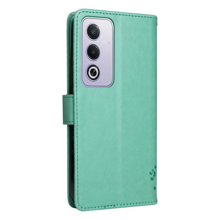 For OPPO K12X 5G Global Tree & Cat Embossed Pattern Flip Leather Phone Case