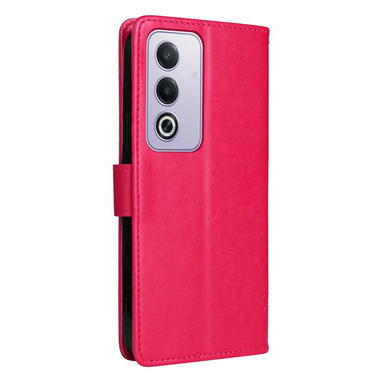 For OPPO K12X 5G Global Tree & Cat Embossed Pattern Flip Leather Phone Case