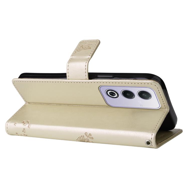 For OPPO K12X 5G Global Tree & Cat Embossed Pattern Flip Leather Phone Case