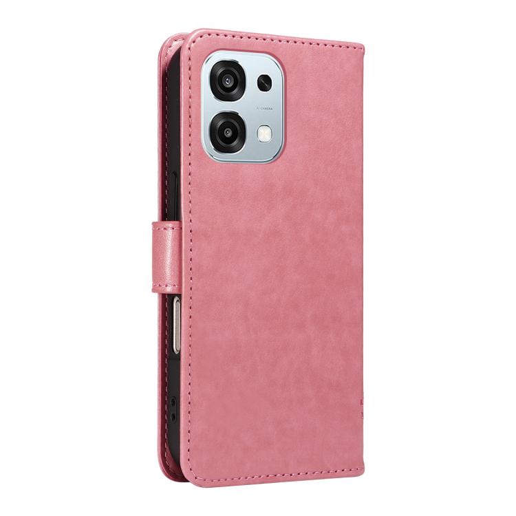 For OPPO A6 Pro 4G / 5G Global Tree & Cat Embossed Pattern Flip Leather Phone Case