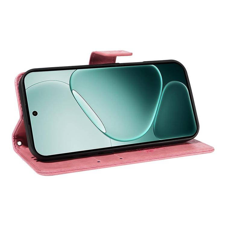 For OPPO A6 Pro 4G / 5G Global Tree & Cat Embossed Pattern Flip Leather Phone Case