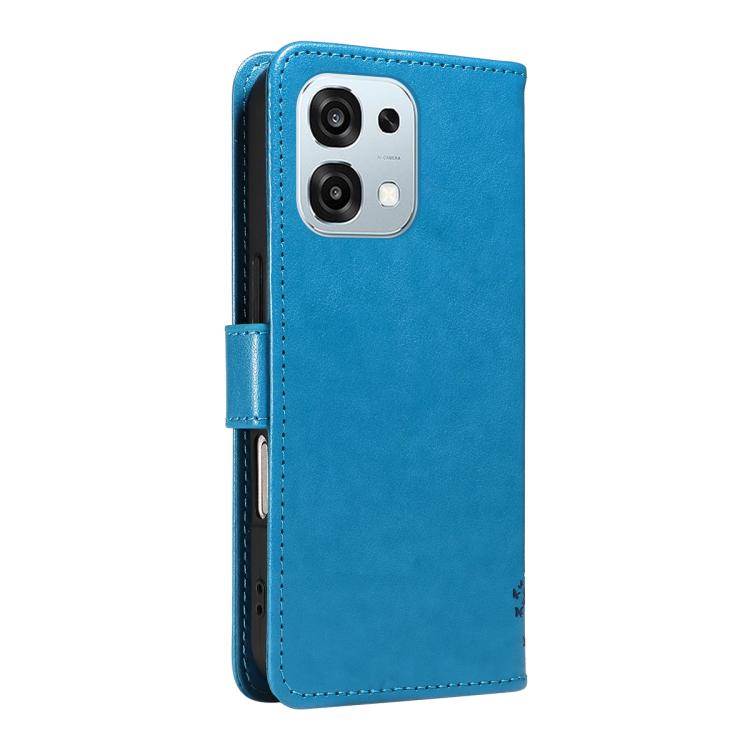 For OPPO A6 Pro 4G / 5G Global Tree & Cat Embossed Pattern Flip Leather Phone Case