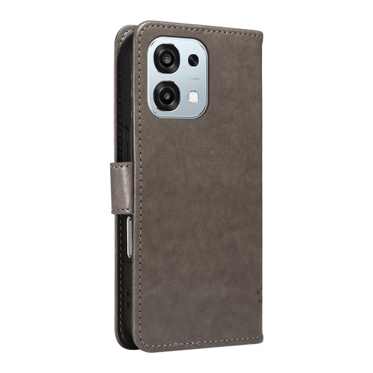 For OPPO A6 Pro 4G / 5G Global Tree & Cat Embossed Pattern Flip Leather Phone Case