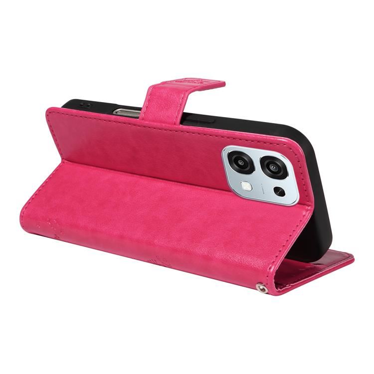 For OPPO A6 Pro 4G / 5G Global Tree & Cat Embossed Pattern Flip Leather Phone Case