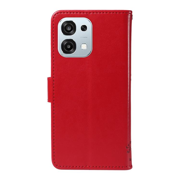 For OPPO A6 Pro 4G / 5G Global Tree & Cat Embossed Pattern Flip Leather Phone Case