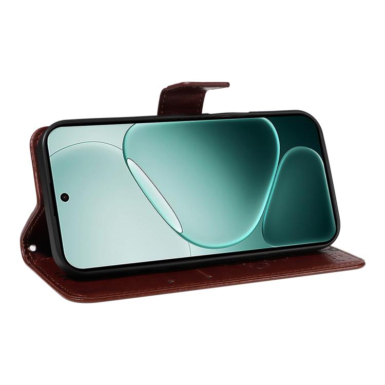 For OPPO A6 Pro 4G / 5G Global Tree & Cat Embossed Pattern Flip Leather Phone Case