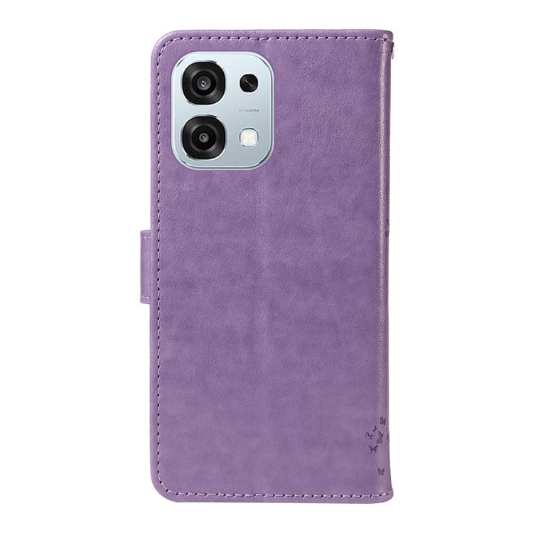 For OPPO A6 Pro 4G / 5G Global Tree & Cat Embossed Pattern Flip Leather Phone Case