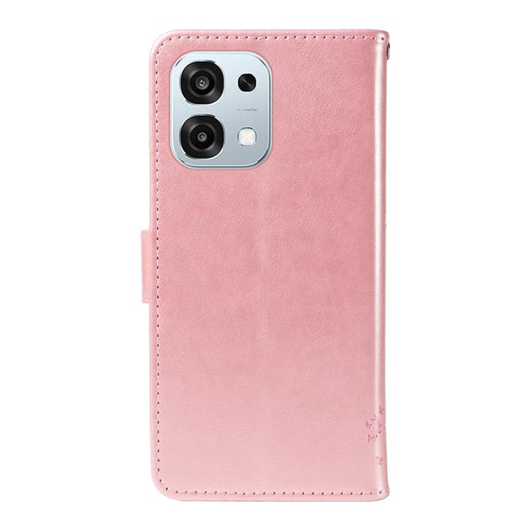 For OPPO A6 Pro 4G / 5G Global Tree & Cat Embossed Pattern Flip Leather Phone Case
